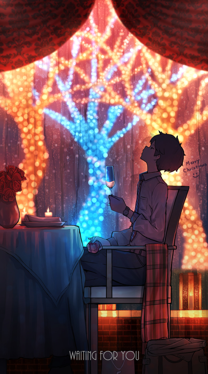 This is a pixiv picture whose title is 君を待ってる.