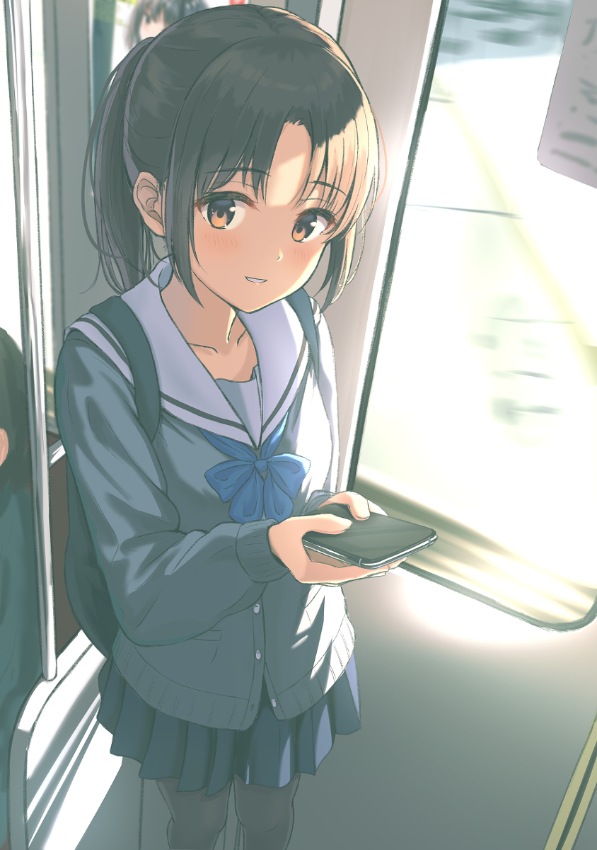 This is a pixiv picture whose title is 口パクしながらLINEで「好きだよ」って伝えてくる女の子.