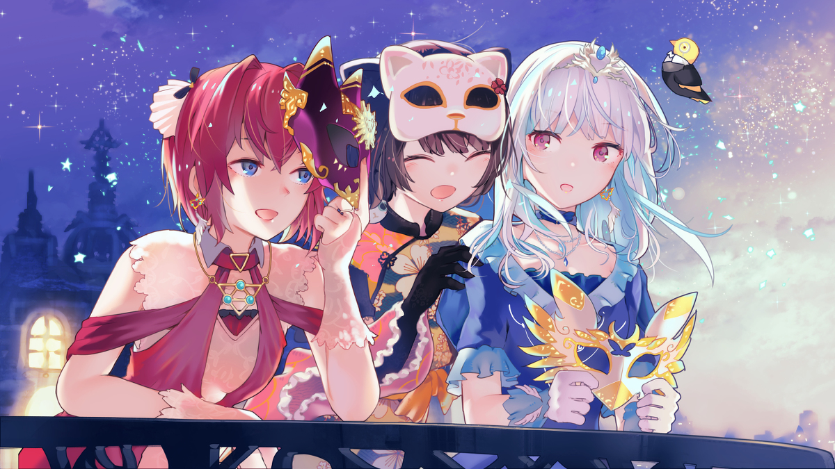 This is a pixiv picture whose title is 舞踏会はこわい.