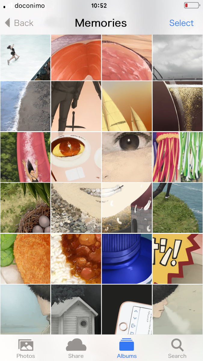 This is a pixiv picture whose title is 断片的な彼女.