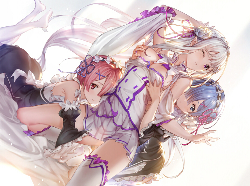 This is a pixiv picture whose title is リゼロ本.