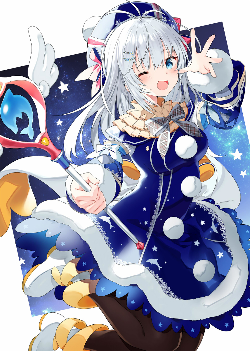 This is a pixiv picture whose title is 新衣装シロちゃん.