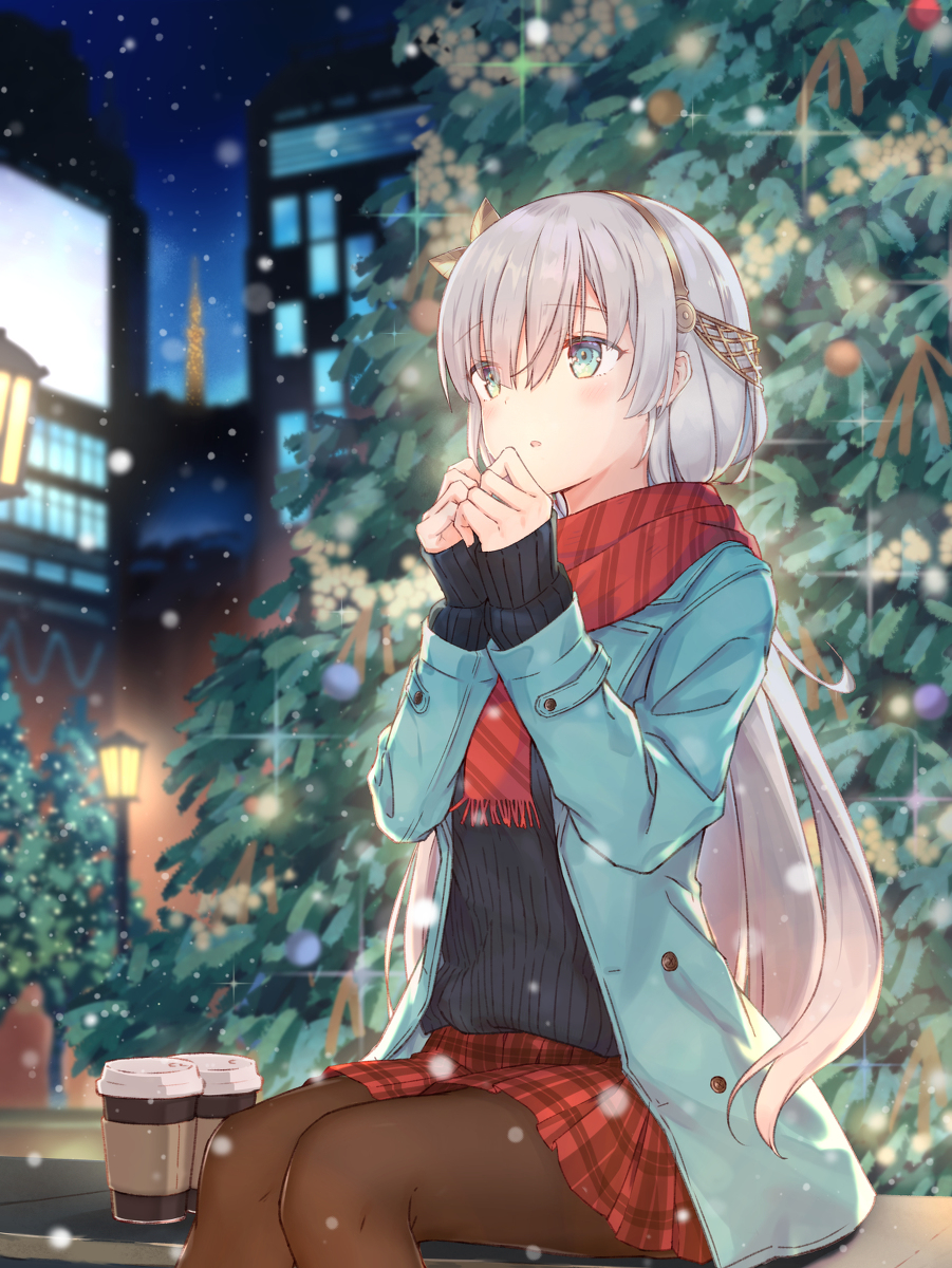 This is a pixiv picture whose title is 聖夜のアナスタシア.