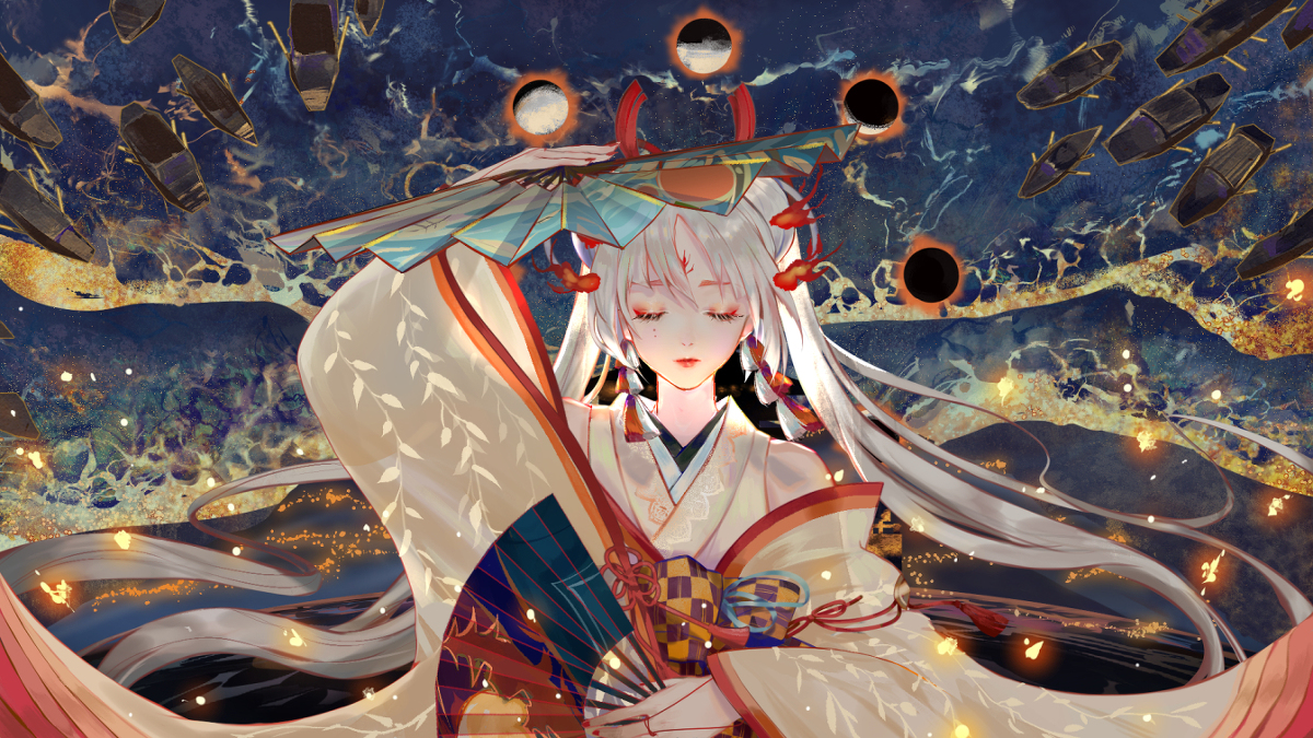 This is a pixiv picture whose title is 初舞.