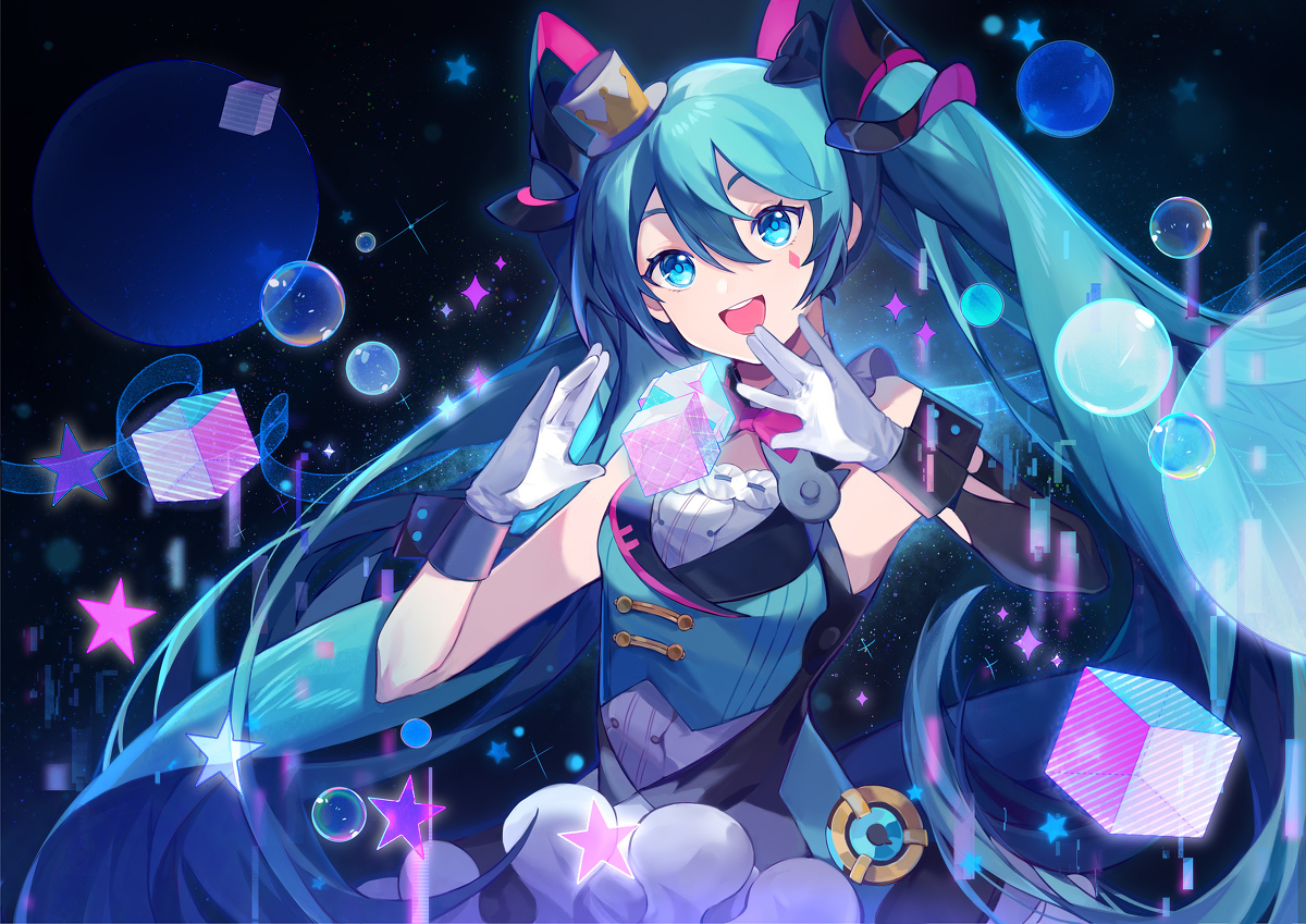 This is a pixiv picture whose title is Magic Miku 2019.