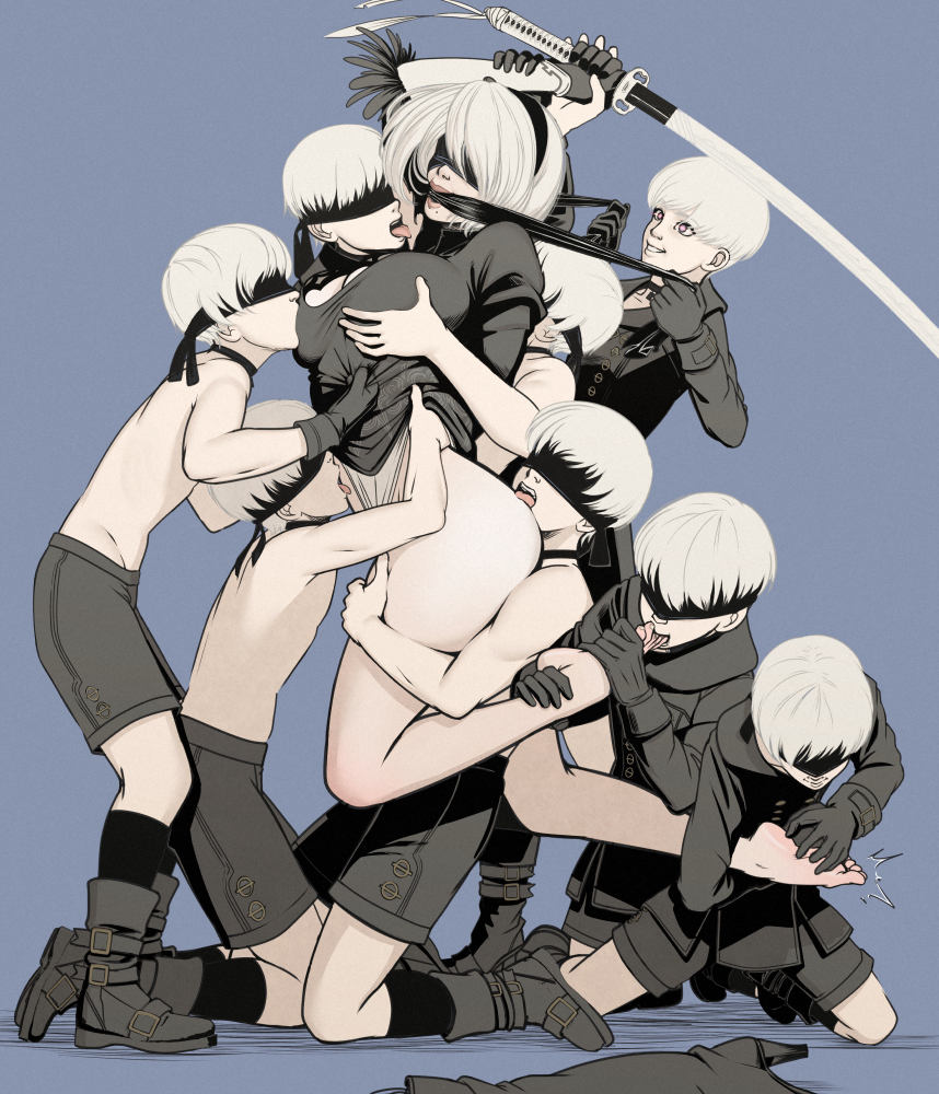 This is a pixiv picture whose title is You want to **** 2B.