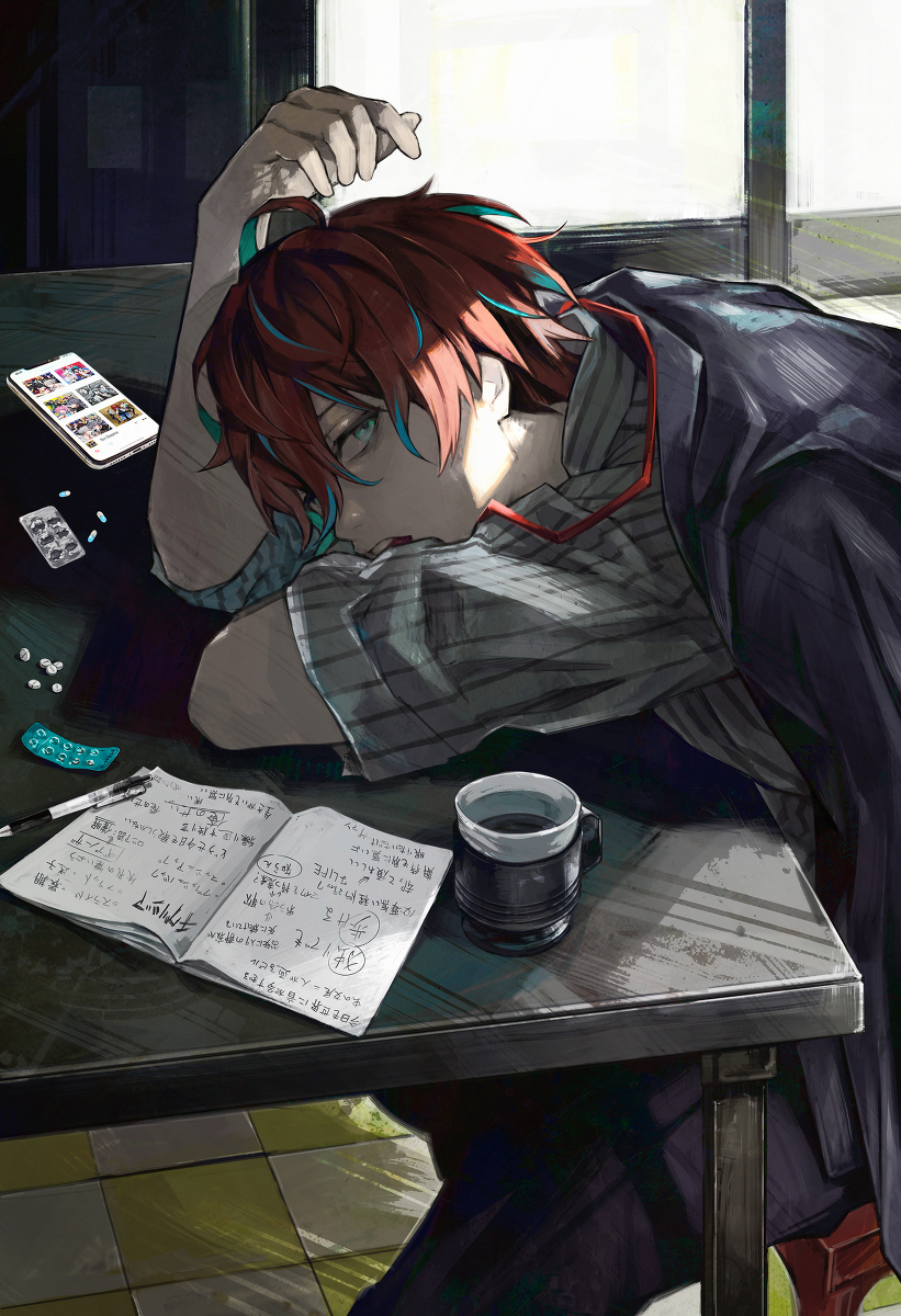 This is a pixiv picture whose title is 観音坂独歩.