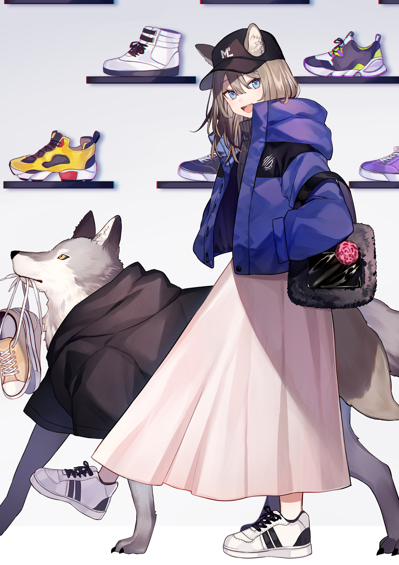 This is a pixiv picture whose title is 🐺👟.