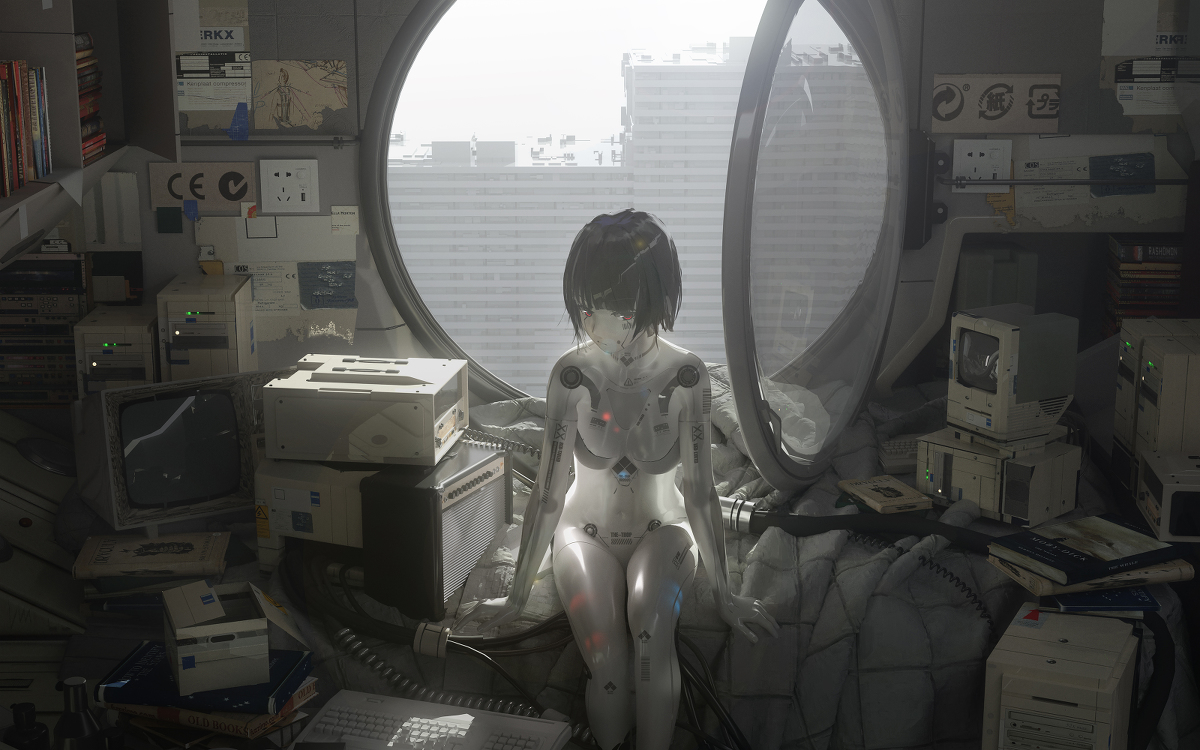 This is a pixiv picture whose title is Cyborg.