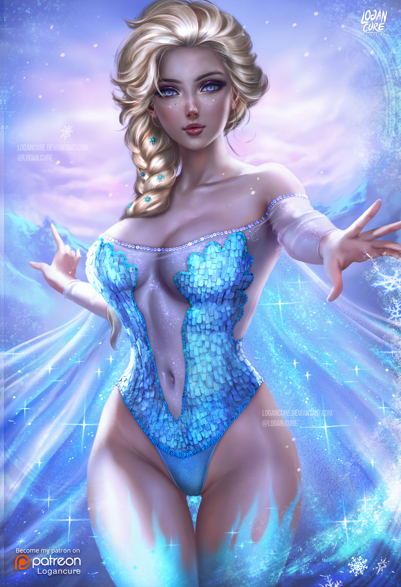 This is a pixiv picture whose title is エルサ - Elsa.