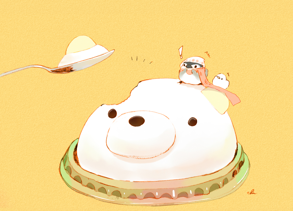 This is a pixiv picture whose title is しろくまケーキ.