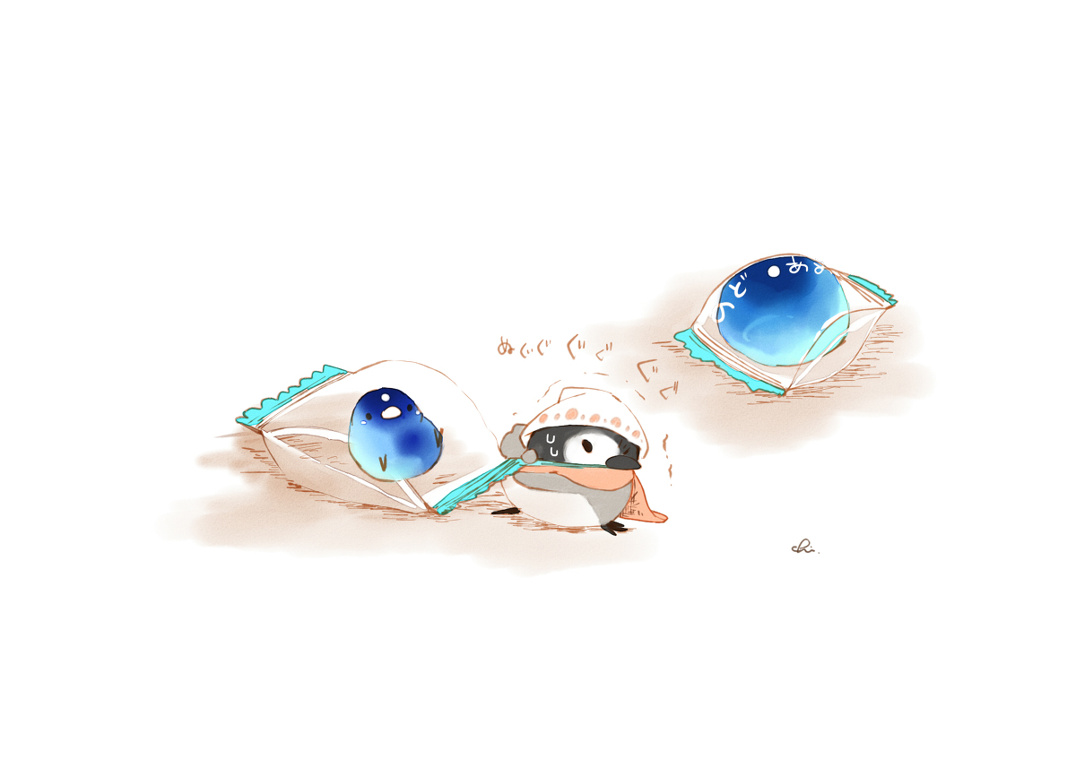 This is a pixiv picture whose title is ペンギンのどあめ.