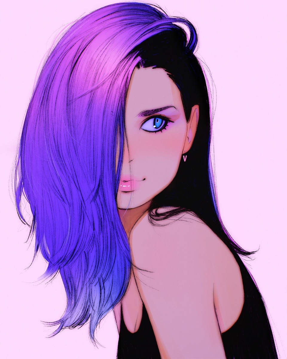 This is a pixiv picture whose title is violet.