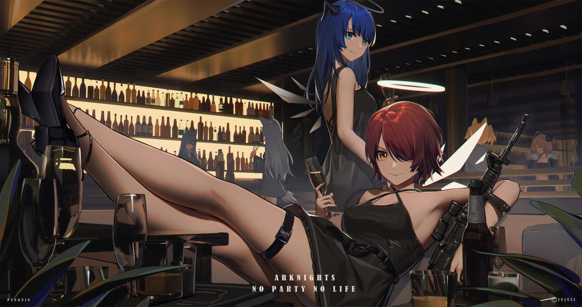 This is a pixiv picture whose title is no party no life.