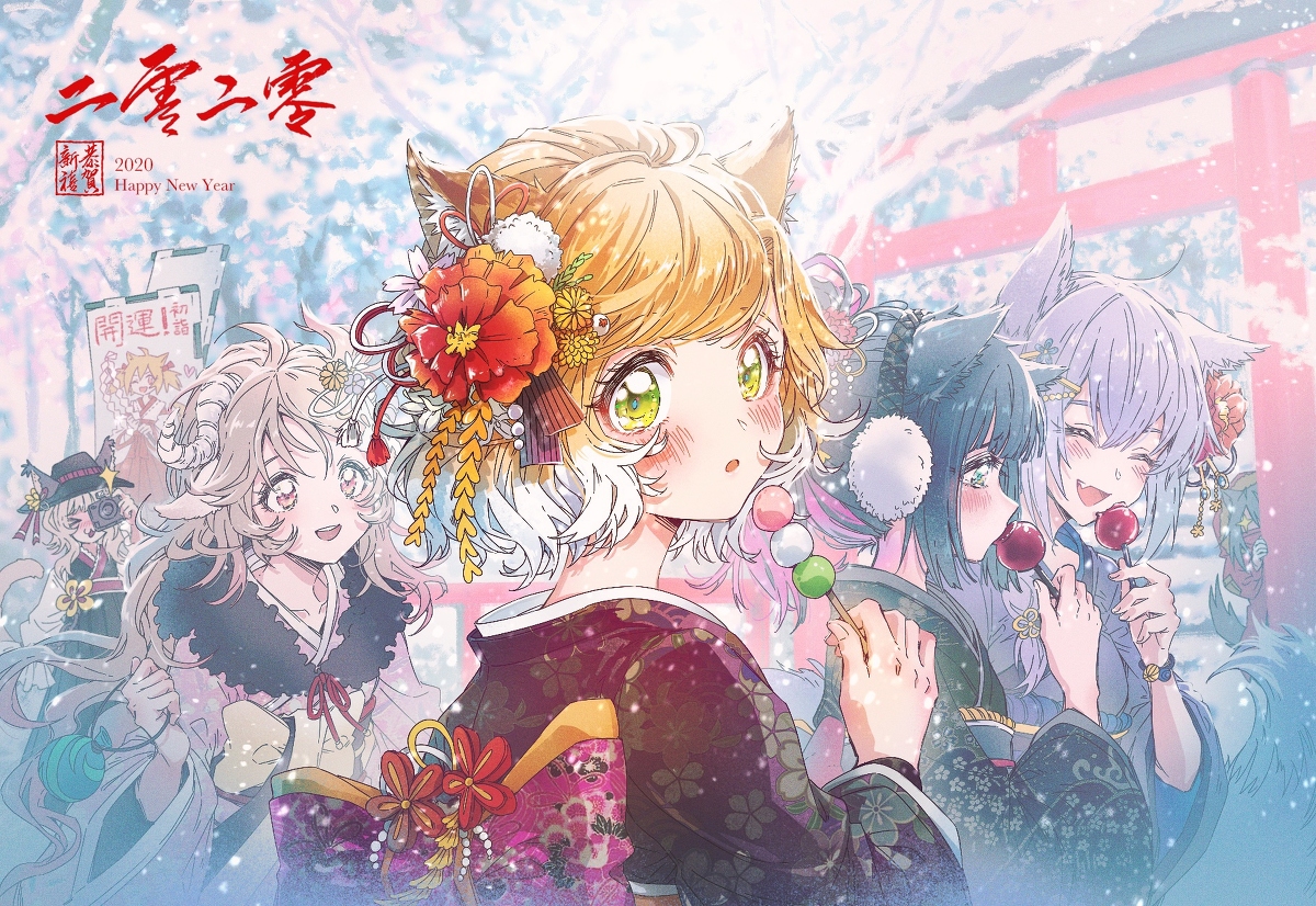 This is a pixiv picture whose title is 初詣.