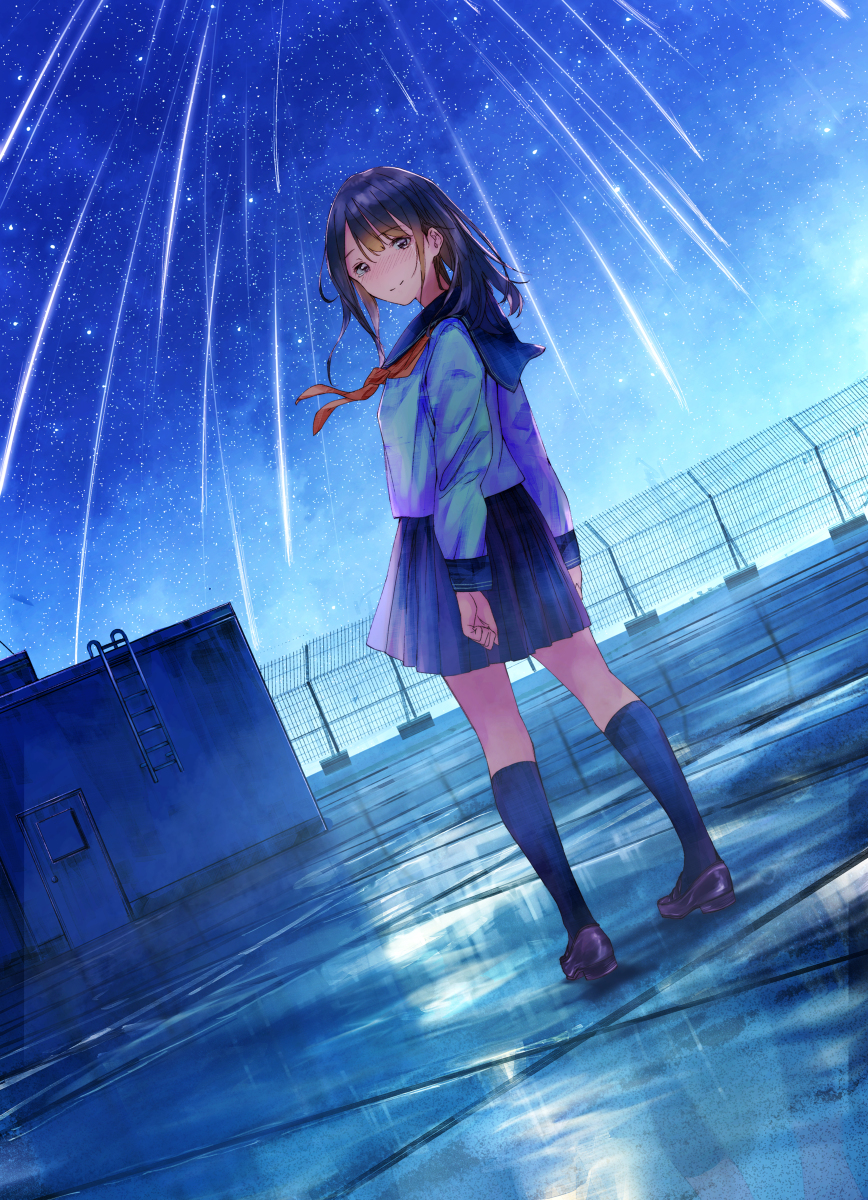 This is a pixiv picture whose title is カバーイラスト『明日の君が、きっと泣くから』.