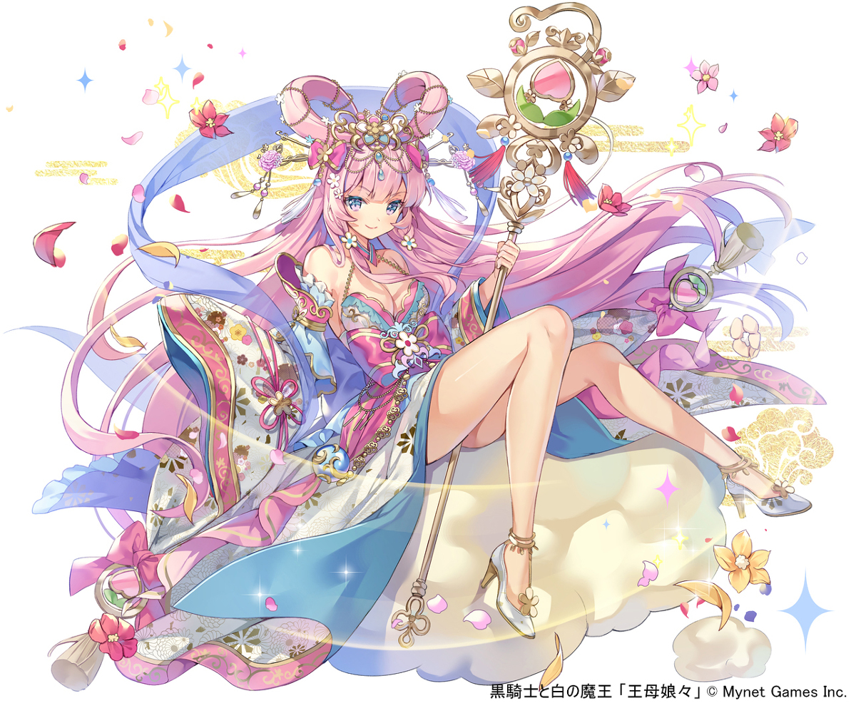 This is a pixiv picture whose title is 【黒騎士と白の魔王】「王母娘々」.