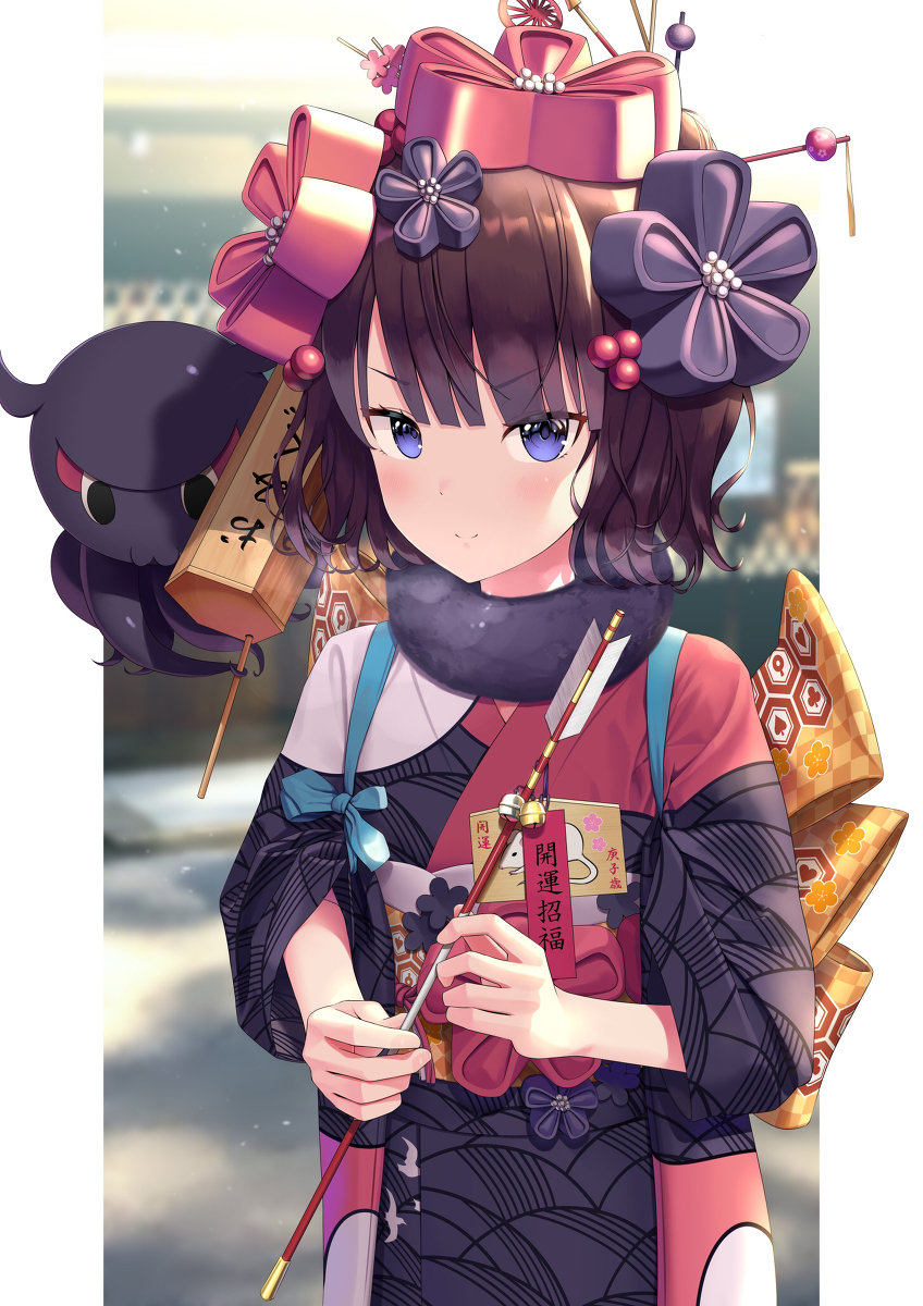 This is a pixiv picture whose title is はつもうで.