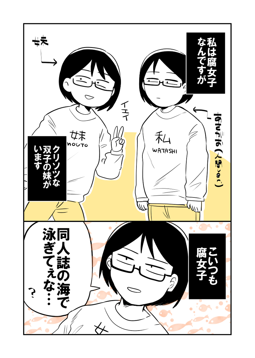 This is a pixiv picture whose title is 【日録】双子シンパシー.