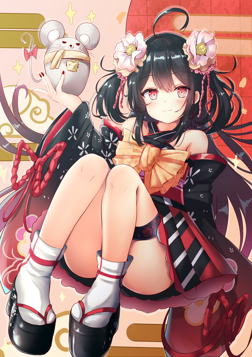 This is a pixiv picture whose title is 謹賀新年.