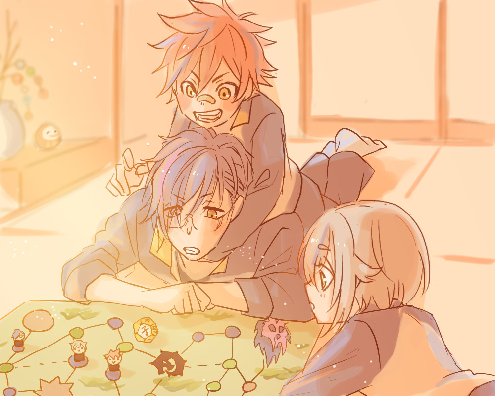 This is a pixiv picture whose title is 来派と双六.