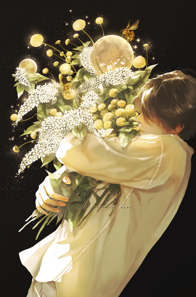 This is a pixiv picture whose title is night bouquet.