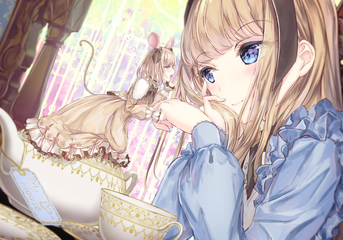 This is a pixiv picture whose title is 眠りネズミ＆アリスさん.