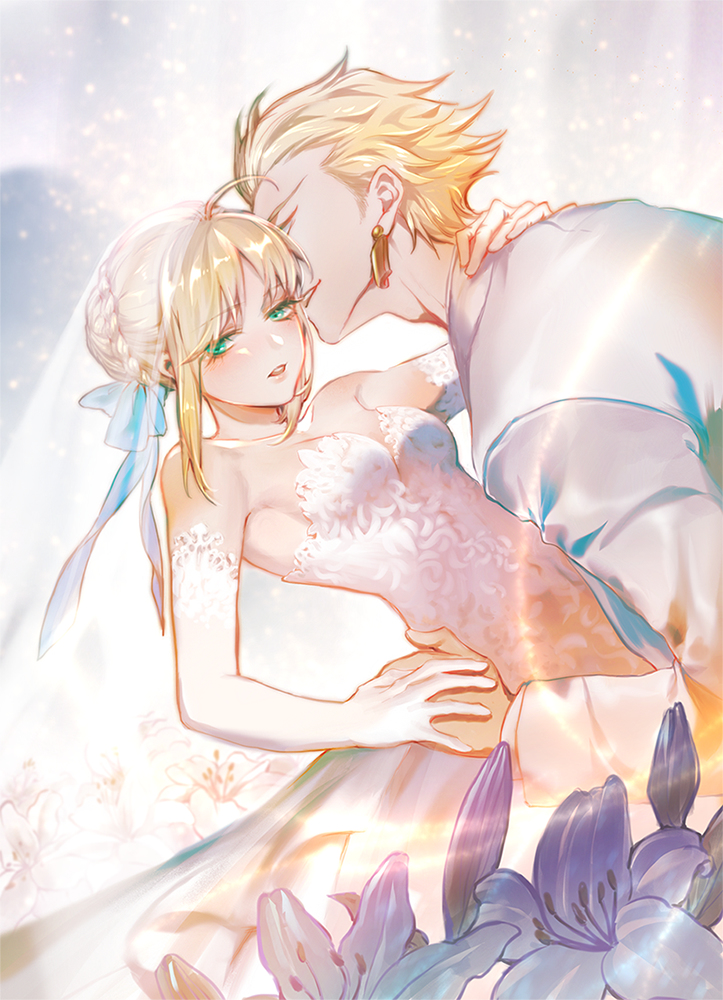 This is a pixiv picture whose title is 結婚.