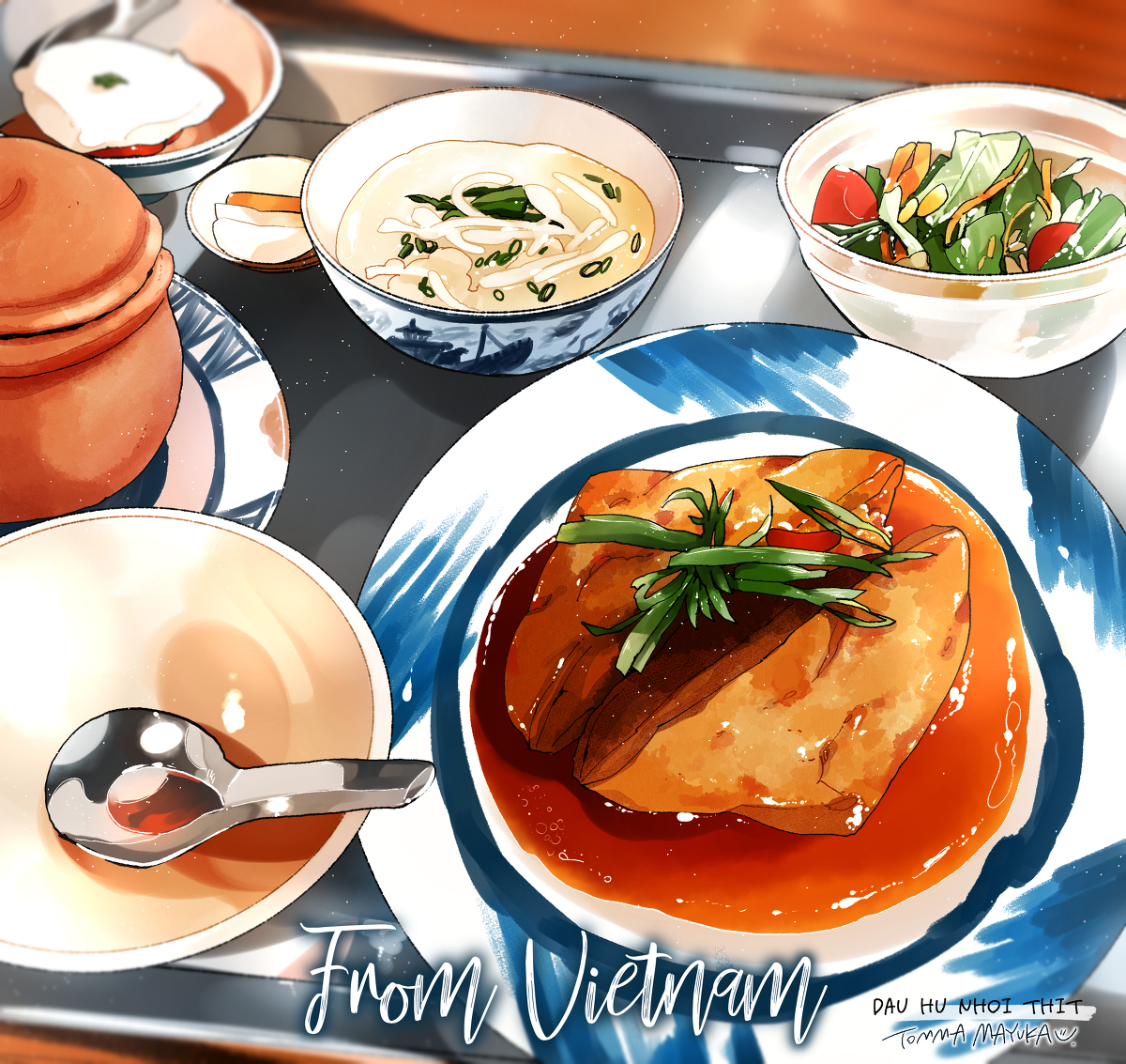 This is a pixiv picture whose title is Vietnamese Dishes.