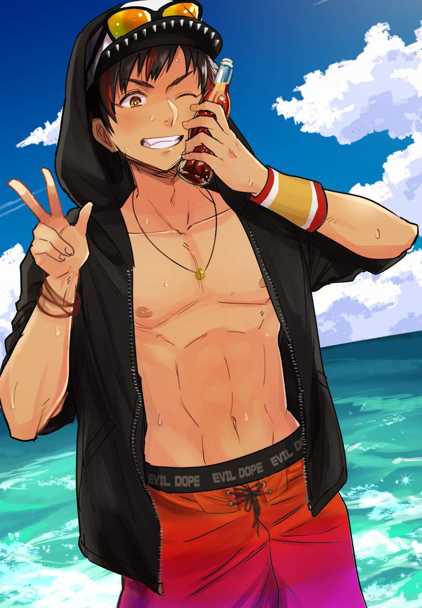 This is a pixiv picture whose title is 季節外れの夏絵.