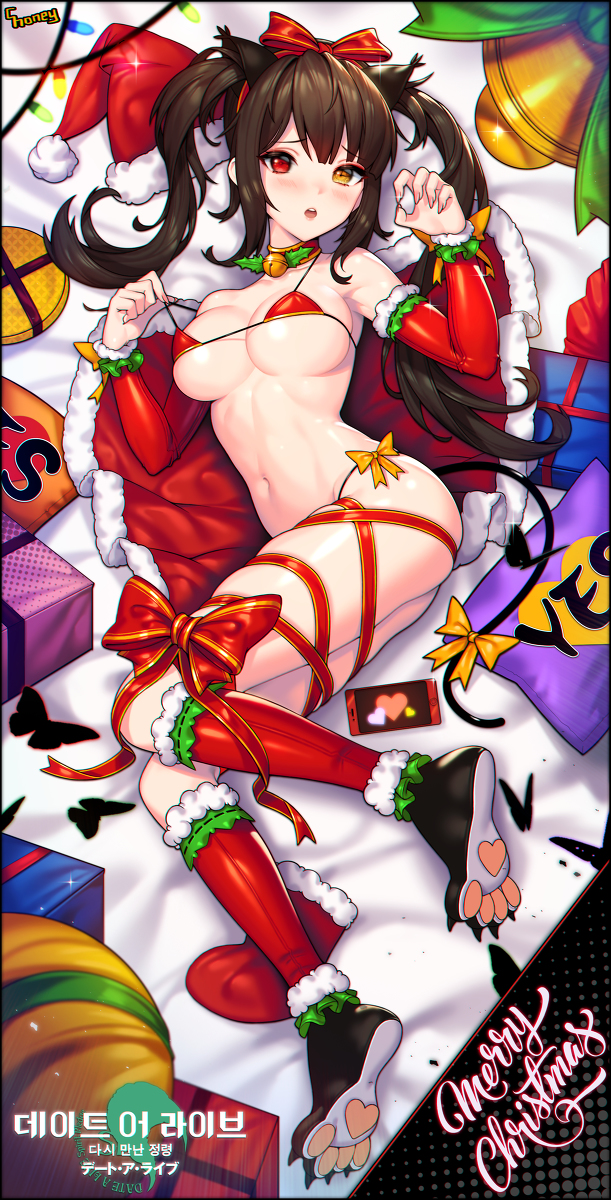 This is a pixiv picture whose title is 時崎狂三 - Merry Christmas.