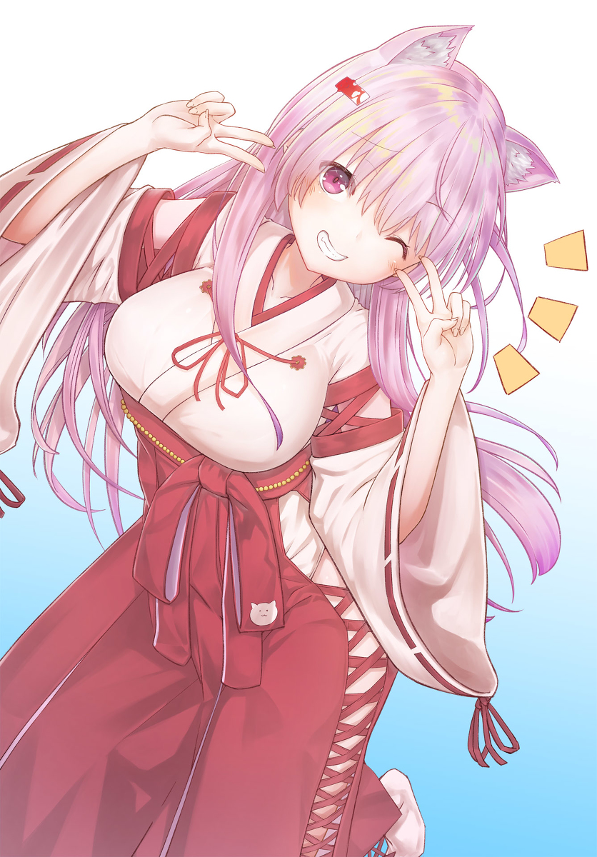 This is a pixiv picture whose title is 巫女衣装しぃしぃ.