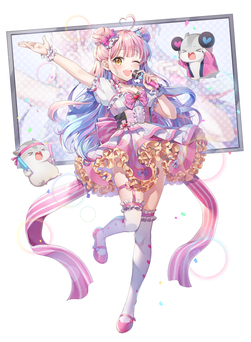 This is a pixiv picture whose title is (๑ -∀• )ノ💕✨.