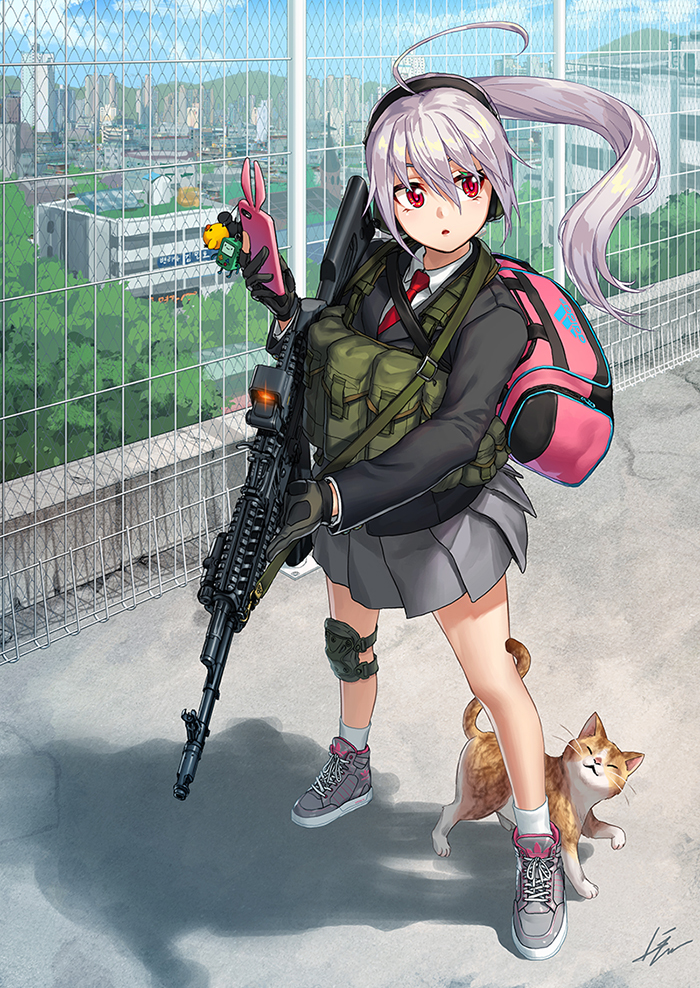 This is a pixiv picture whose title is AK少女.