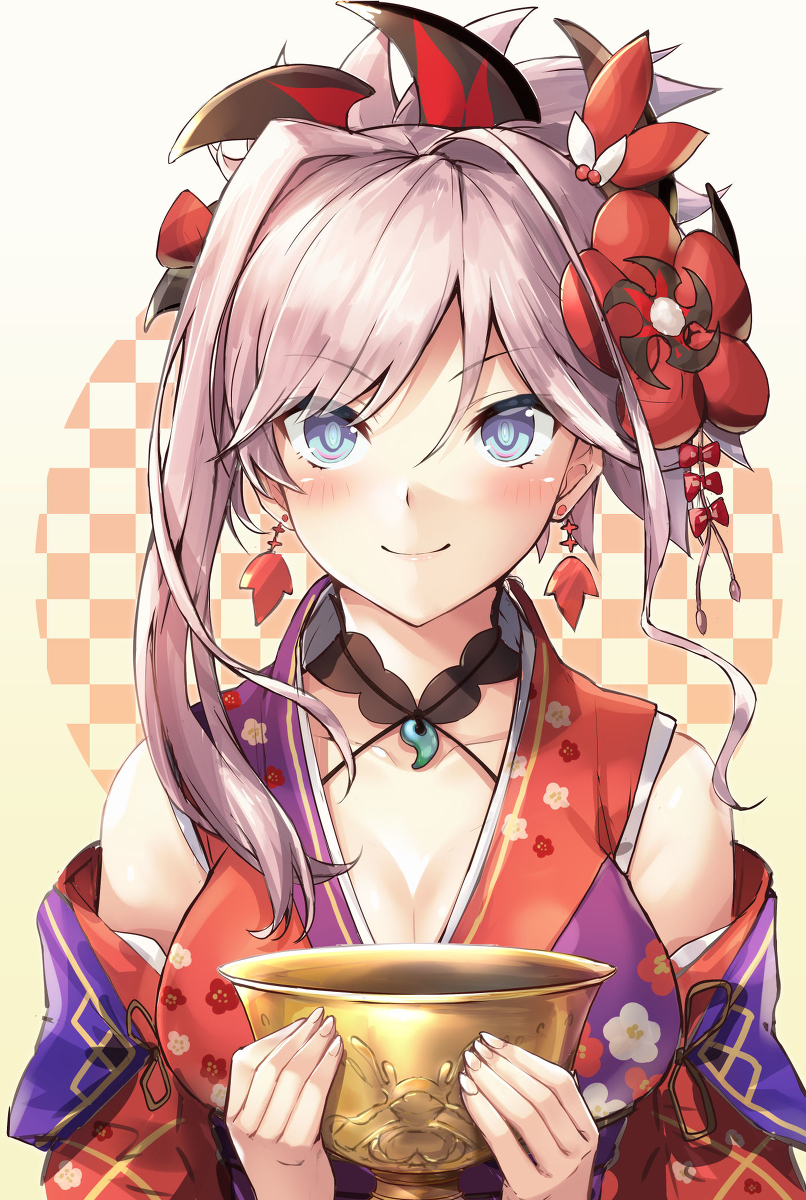 This is a pixiv picture whose title is 武蔵ちゃん聖杯ありがとう.
