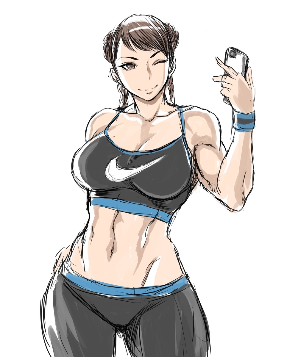 This is a pixiv picture whose title is workout chun-li.