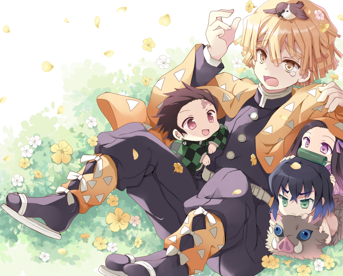 This is a pixiv picture whose title is かまぼこIN善逸.