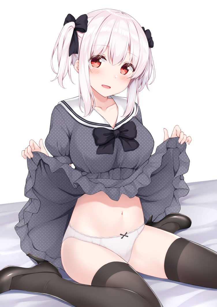 This is a pixiv picture whose title is たくし上げティッシュちゃん.