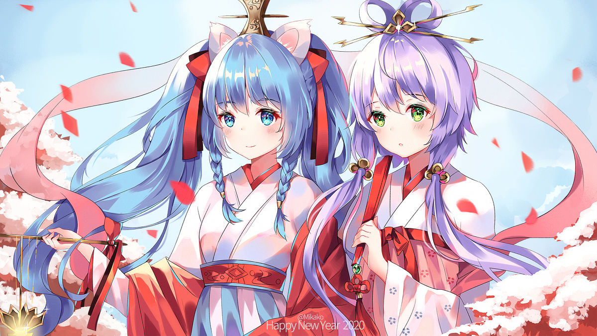 This is a pixiv picture whose title is 謹賀新年.