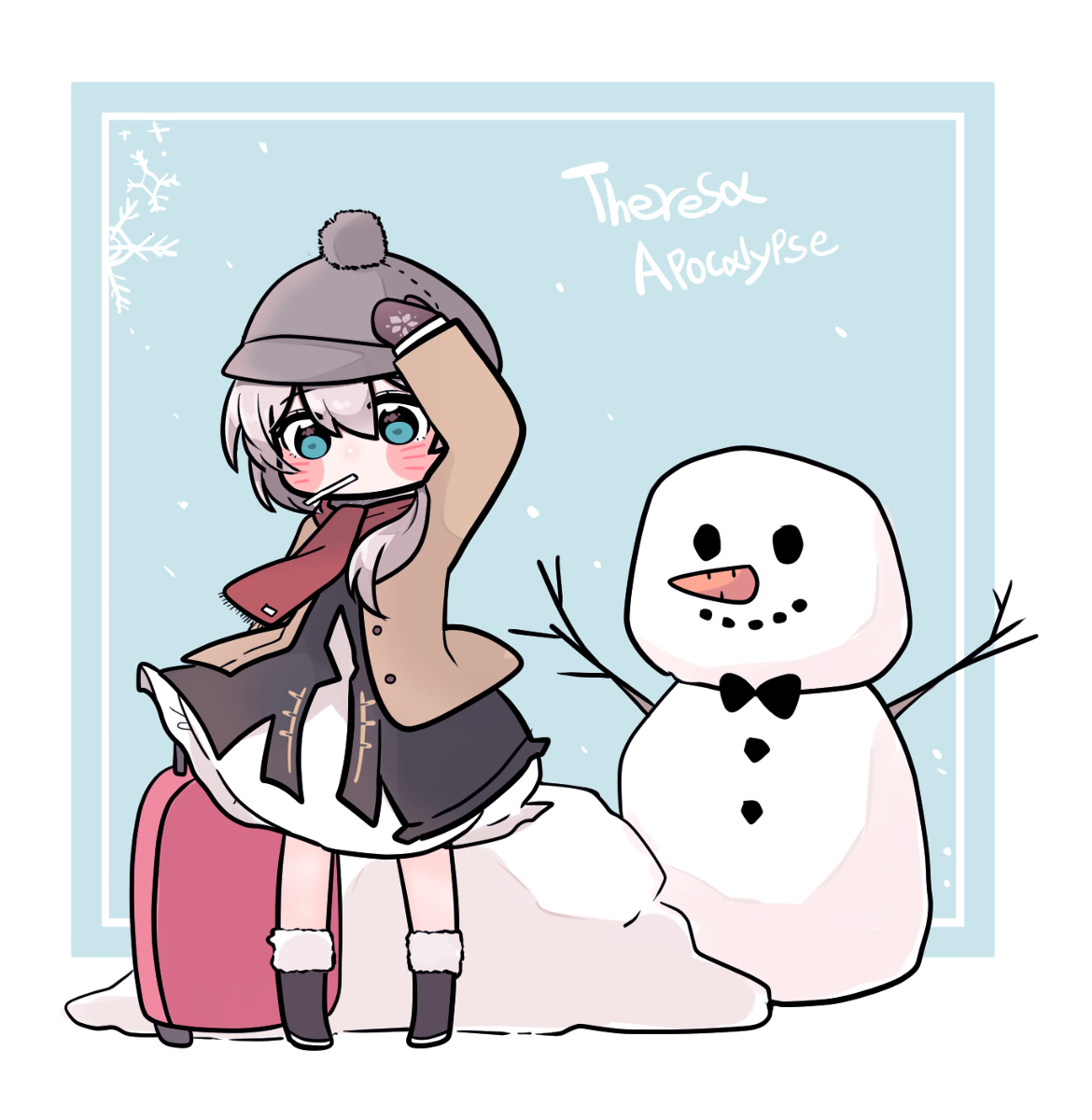 This is a pixiv picture whose title is 겨울날의 테레사.