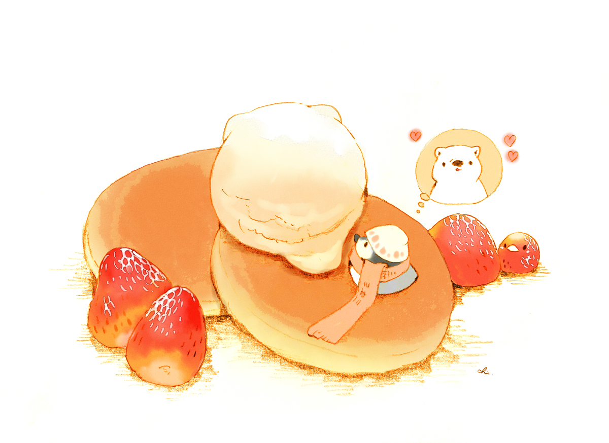 This is a pixiv picture whose title is しろくまアイスパンケーキ.