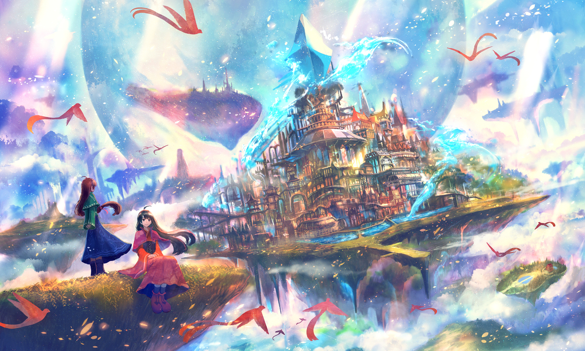 This is a pixiv picture whose title is 幽玄の空旅.