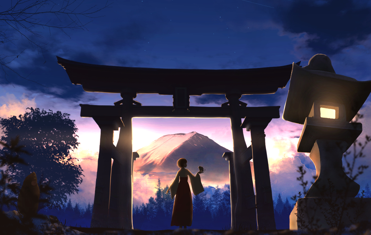 This is a pixiv picture whose title is 新たなる朝焼けに.