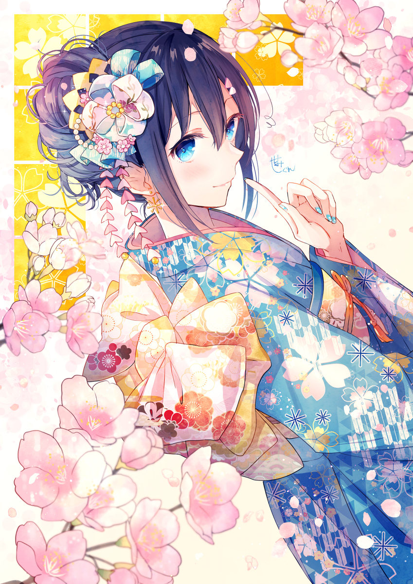 This is a pixiv picture whose title is 桜.
