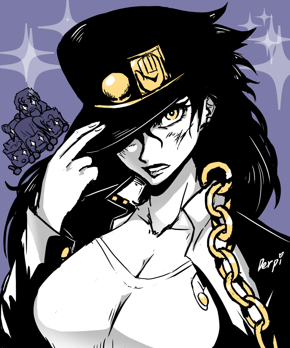 This is a pixiv picture whose title is Fem Jotaro.