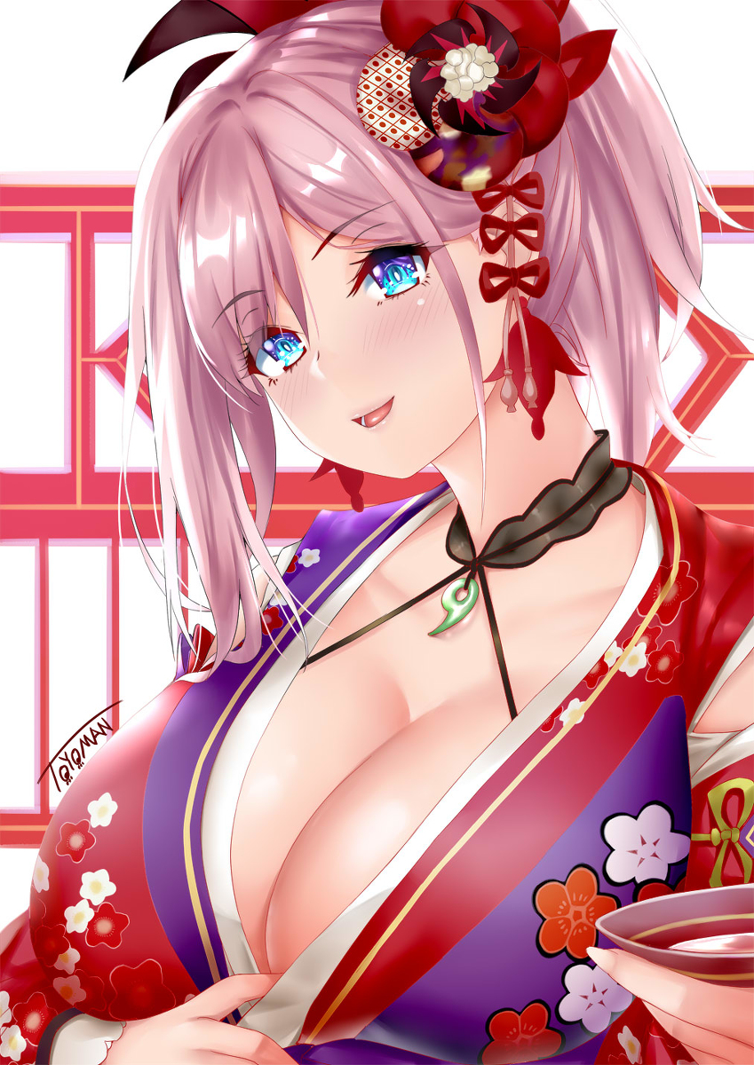 This is a pixiv picture whose title is 着物武蔵.