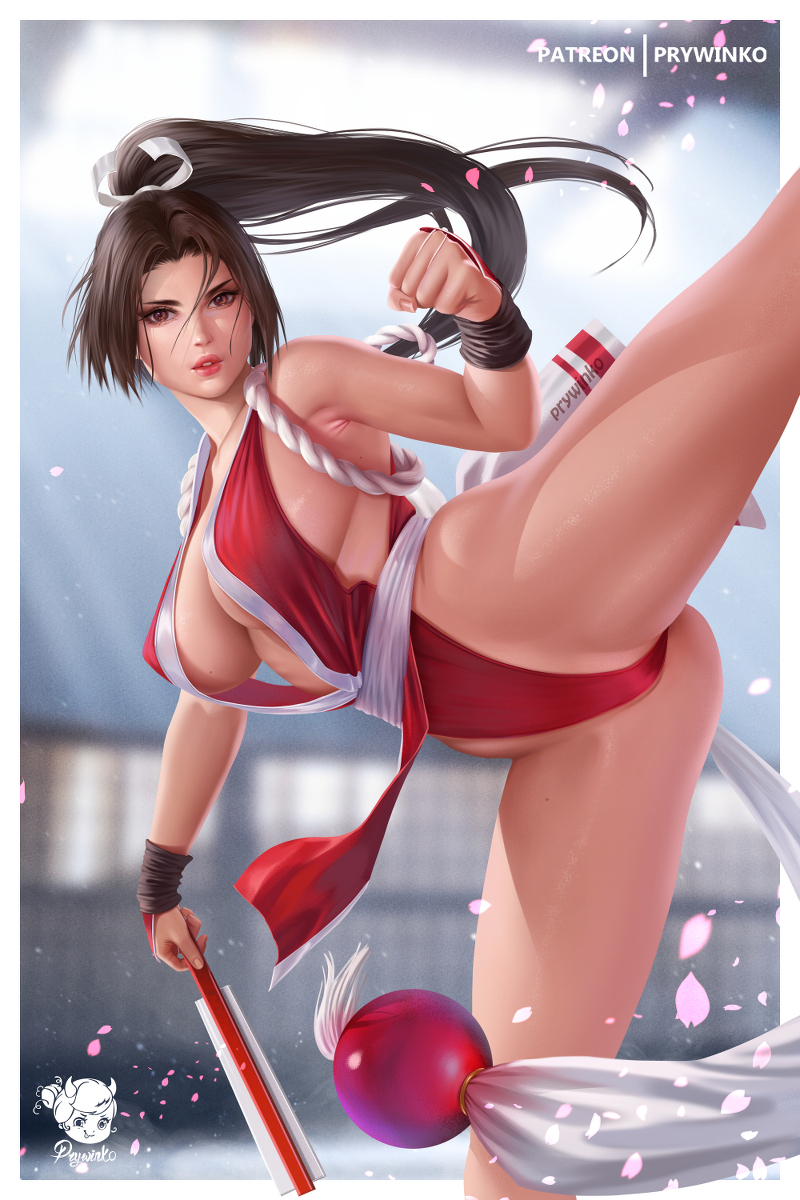 This is a pixiv picture whose title is Mai Shiranui.