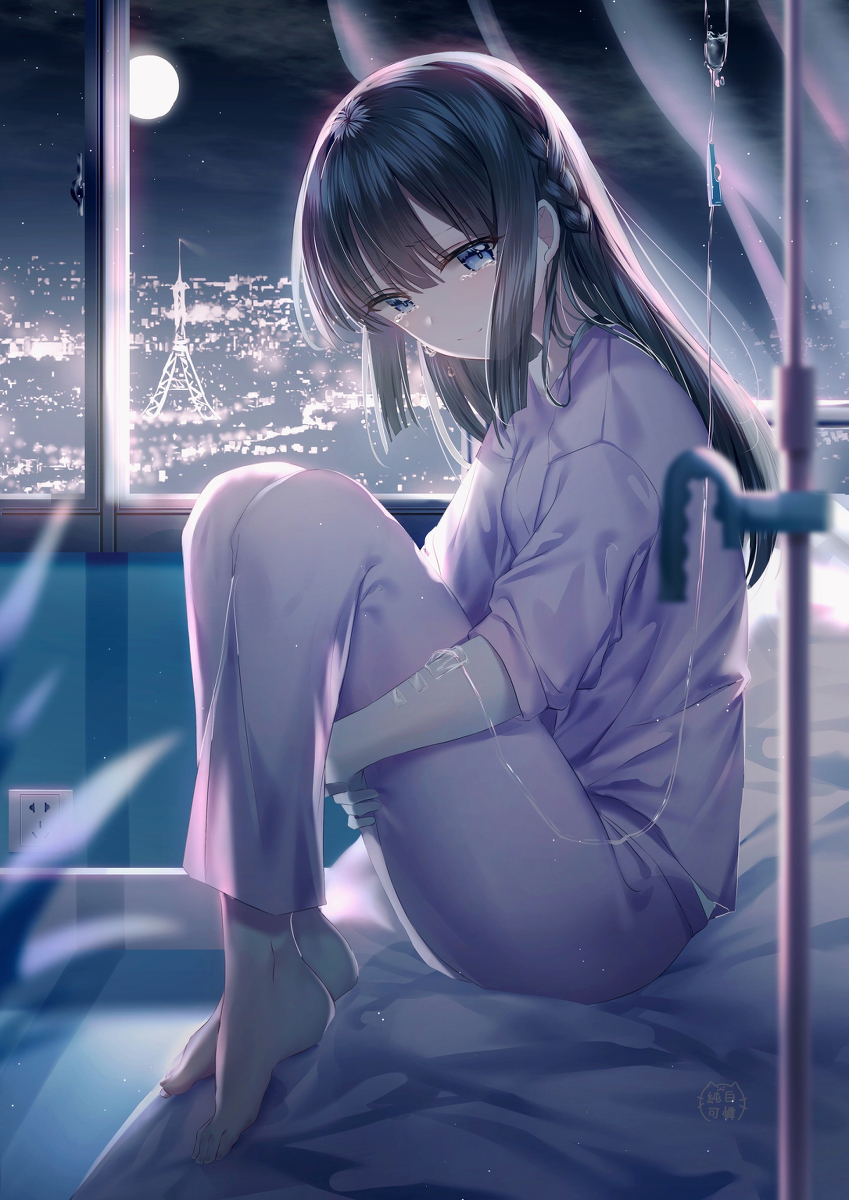 This is a pixiv picture whose title is 💔💉.