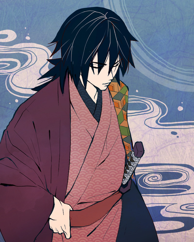 This is a pixiv picture whose title is 義勇さんと和装.