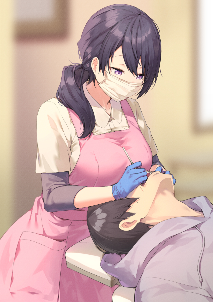 This is a pixiv picture whose title is 夢の歯科衛生士さん.
